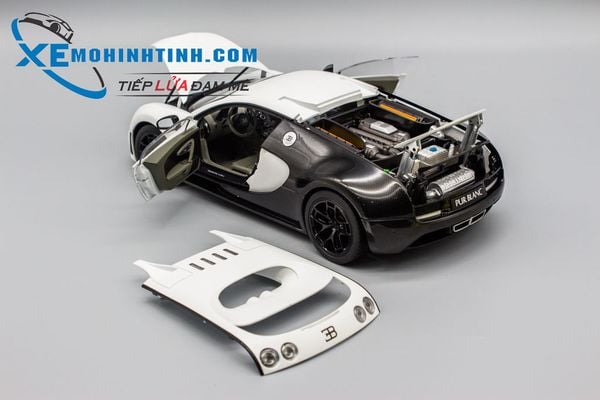 Xe Mô Hình Bugatti Veyron Super Sport Pur Blanc Edition 1:18 Autoart ( Trắng Đen )