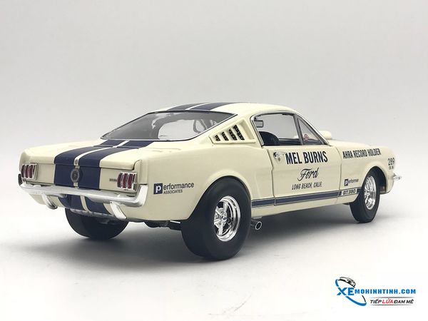 A1801811 MH ACME 1:18 FORD SHELBY GT 350 MEL BURNS DRAG CAR 1965 (TRẮNG)