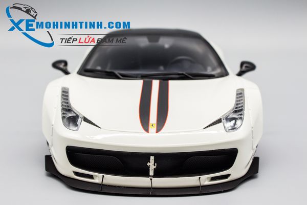 XE MÔ HÌNH FERRARI 458 LB PERFORMANCE 1:18 AGU (TRẮNG)