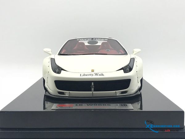 Ferrari 458 LB Roadster Liberty Walk 1:18 (Trắng)