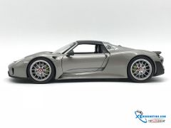 Porsche 918 Spyder mui cứng Welly 1:18 (Xám)