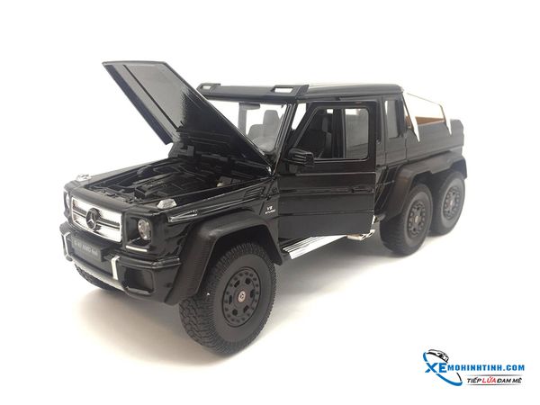 XE MÔ HÌNH MERCEDES BENZ G63 6X6 1:24 WELLY ( Đen )