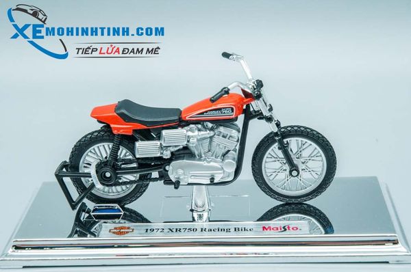 XE MÔ HÌNH HARLEY DAVIDSON 1972 XR750 Racing Bike 1:18 MAISTO (CAM)