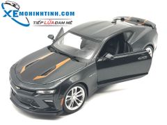 Xe Mô Hình Chevrolet Fifty Camaro 1:18 Maisto (Xám Sọc Cam)