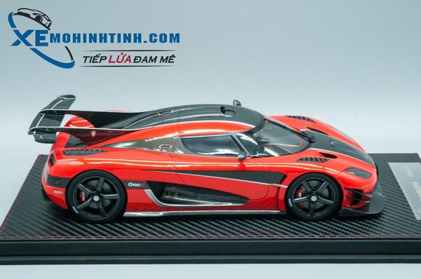 XE MÔ HÌNH KOENIGSEGG ONE:1 1:18 FRONTIART (ĐỎ CAM)