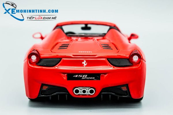 Xe Mô Hình Ferrari 458 Spider 1:24 Bburago (Đỏ)