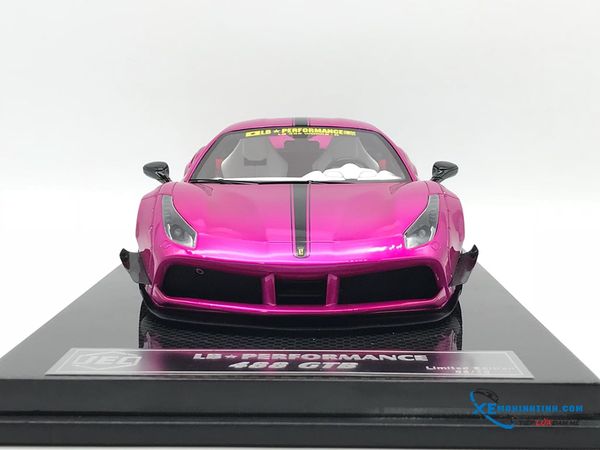 J01-02 MH 1:18 JEC FERRARI 488 LB WALKS (FLASH PINK) - CARBON