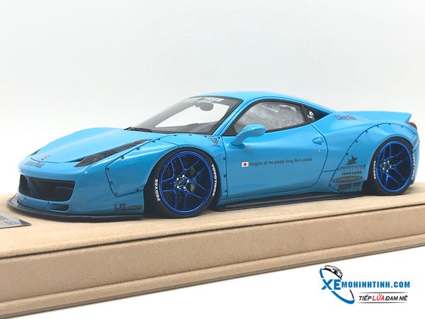 Ferrari 458 Liberty Walk 1:18 (Xanh)