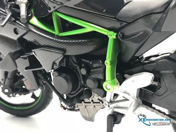 XE MÔ HÌNH KAWASAKI H2R 1:12 MAISTO (CARBON)