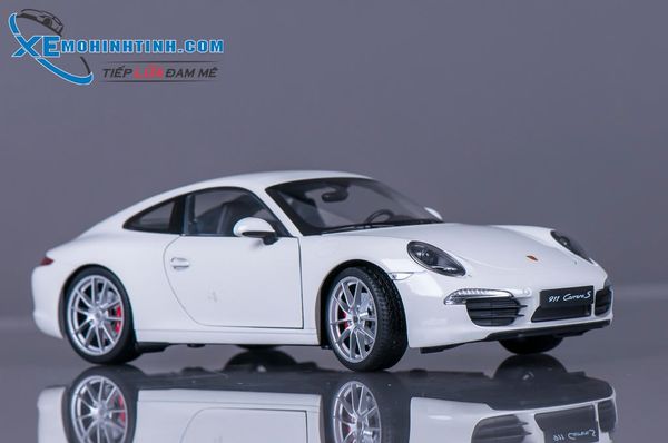 Xe Mô Hình Porsche 911 Carrera S 1:18 Welly (Trắng)