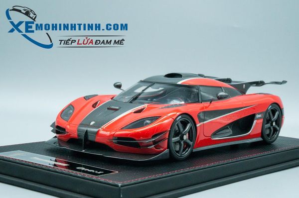 XE MÔ HÌNH KOENIGSEGG ONE:1 1:18 FRONTIART (ĐỎ CAM)