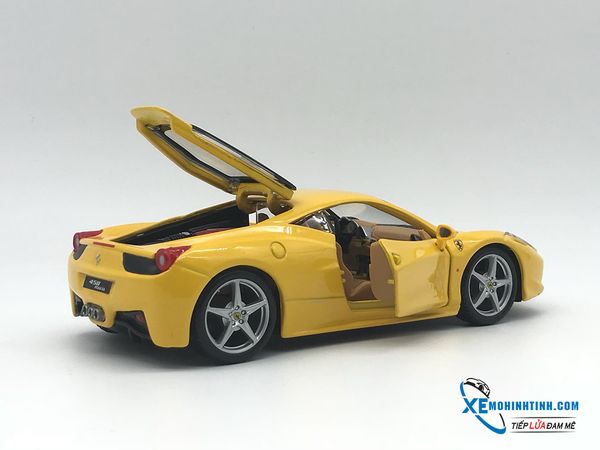 XE MÔ HÌNH FERRARI 458 ITALIA 1:24 BBURAGO (VÀNG)