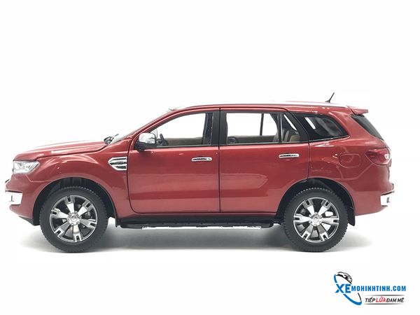 XE MÔ HÌNH FORD EVEREST TITANIUM 1:18 DEALER (ĐỎ ĐÔ)