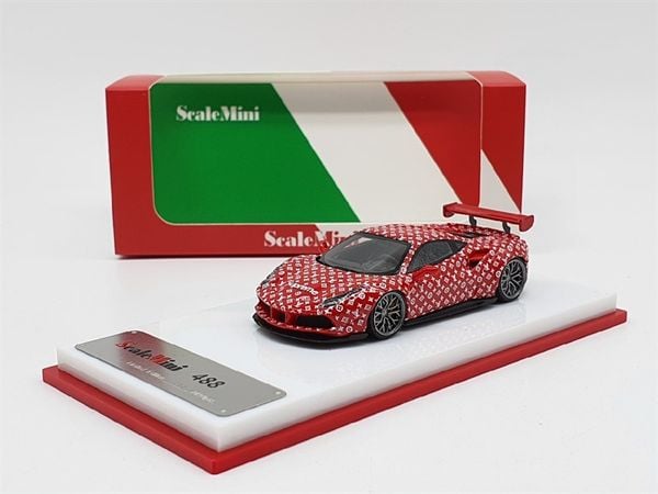 Xe Mô Hình Ferrari 488 Supreme 1:64 Scale Mini ( Đỏ Supreme )