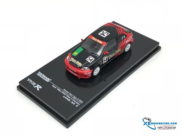 Xe mô hình Honda Civic Type R EK9 Super Taikyu 2000 class 4 Champion 1/64 Tarmac Works ( Đỏ Đen )