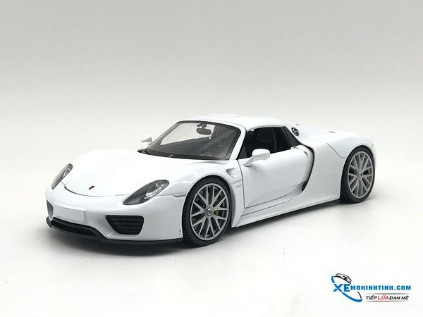 Xe Mô Hình Porsche 918 1:24 Welly ( Trắng )