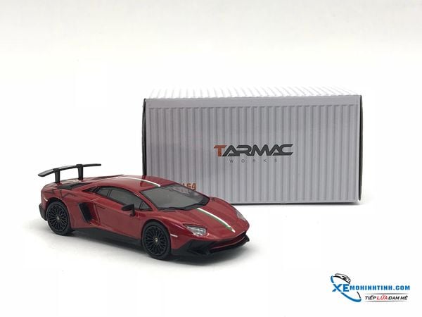 Lamborghini Aventador LP750-4 SV Rosso Bia Tarmac Works 1:64 (Đỏ)