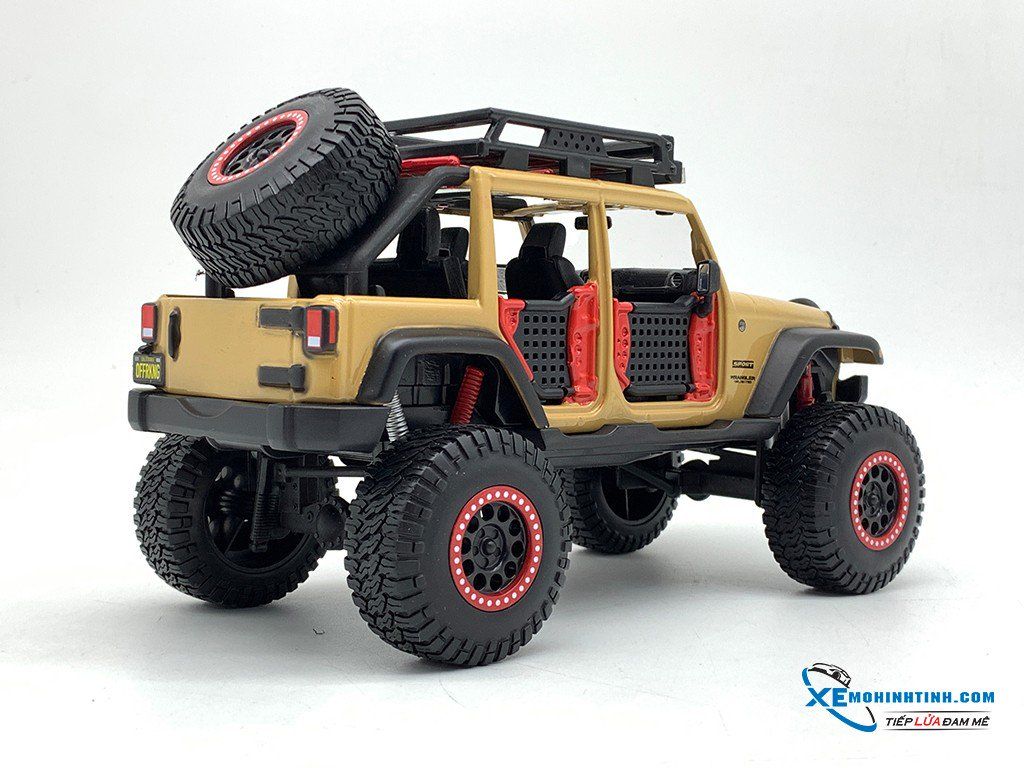 Jeep 2015 Wrangler Unlimited 1:24 Maisto ( Vàng Đất ) – Shop Xe Mô Hình Tĩnh