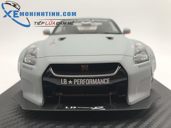 Xe Mô Hình Nissan Gtr R35 Lb Works In Matte Black Liberty Walk 1:18 Onemodel (Xám)