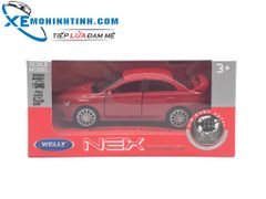 HỘP XE MÔ HÌNH Mitsubishi Lancer Evolution WELLY 1:36 (Đỏ)