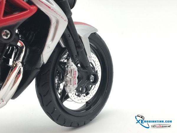 XE MÔ HÌNH MV AGUSTA BRUTALE 1090RR 1:12 MAISTO (ĐỎ BẠC)