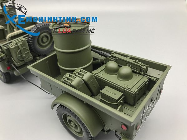 Xe Mô Hình Jeep Willys 1:18 Autoart (Xanh)