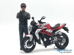 XE MÔ HÌNH MV AGUSTA BRUTALE 1090RR 1:12 MAISTO (ĐỎ BẠC)