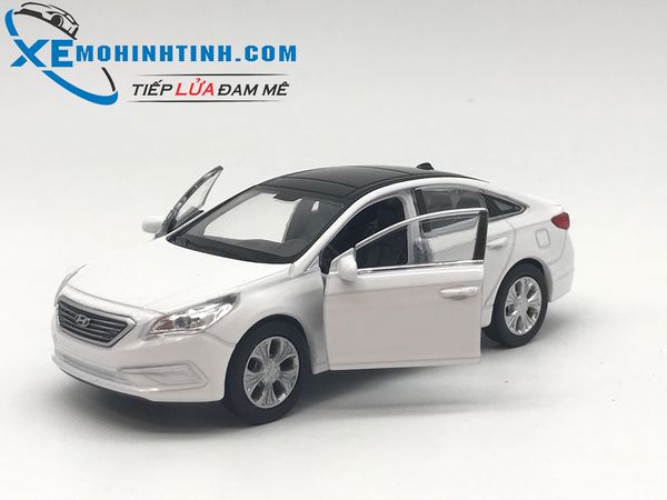 HỘP XE MÔ HÌNH WELLY HYUNDAI SONATA MỞ CỬA (TRẮNG)