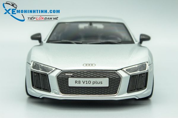 XE MÔ HÌNH AUDI R8 V10 PLUS 1:18 MAISTO (BẠC)