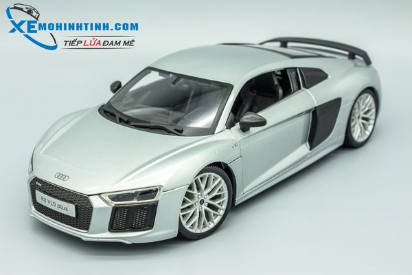 XE MÔ HÌNH AUDI R8 V10 PLUS 1:18 MAISTO (BẠC)