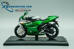 XE MÔ HÌNH BENELLI TORNADO TRE 1130 1:18 MAISTO (XANH BẠC)