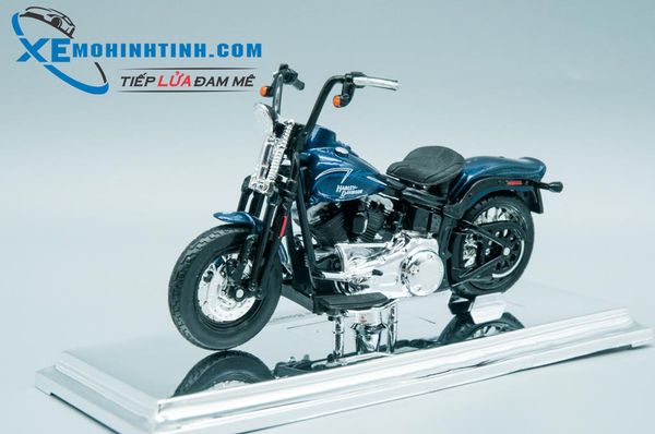 XE MÔ HÌNH HARLEY DAVIDSON FLSTSB Cross Bones 1:18 MAISTO (XANH ĐEN)