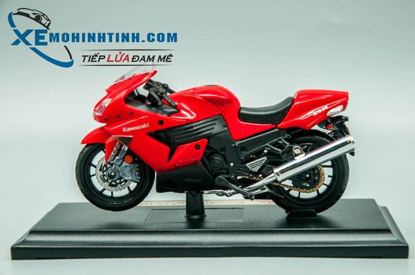 XE MÔ HÌNH KAWASAKI NINJA ZX-14R 1:18 MAISTO (ĐỎ)