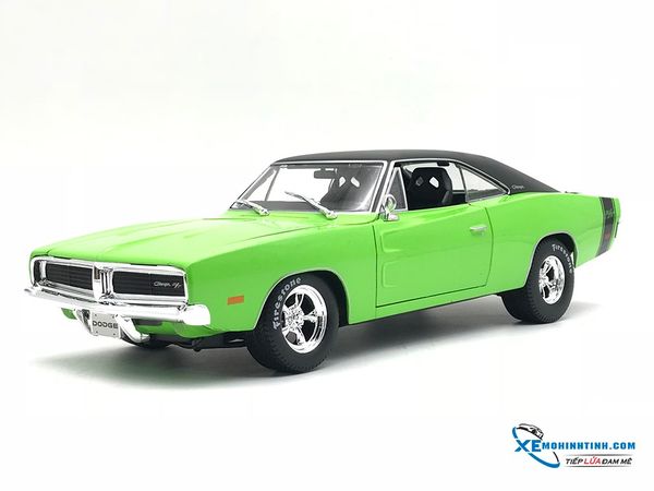 Xe Mô Hình Dodge Charge R/T 1969 1:18 Maisto ( Xanh Lá )