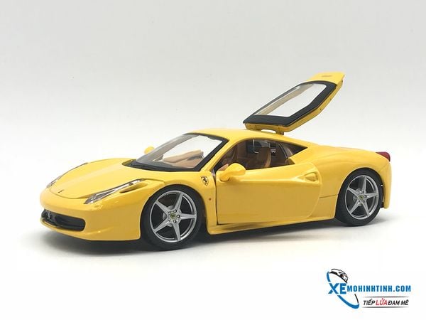 XE MÔ HÌNH FERRARI 458 ITALIA 1:24 BBURAGO (VÀNG)