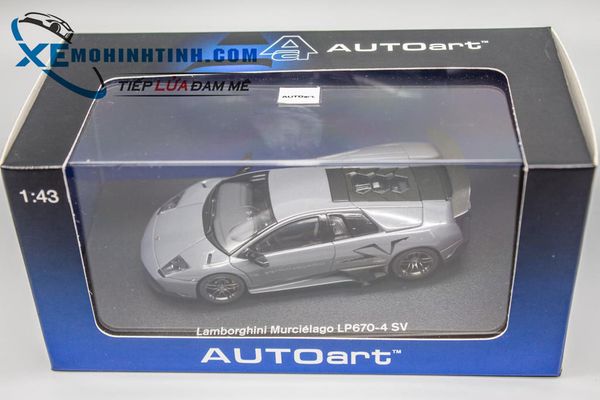 Xe Mô Hình Lamborghini Murcielago Sv 1:43 Autoart (Xám)