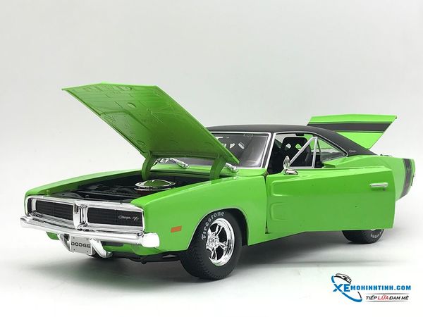 Xe Mô Hình Dodge Charge R/T 1969 1:18 Maisto ( Xanh Lá )