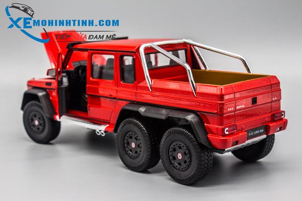 XE MÔ HÌNH MERCEDES-BENZ G63 6X6 1:24 WELLY ( Đỏ )