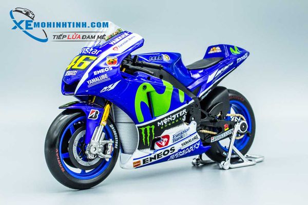 XE MÔ HÌNH YAMAHA M1 GP 46 MOVISTAR 1:10 MAISTO (XANH)