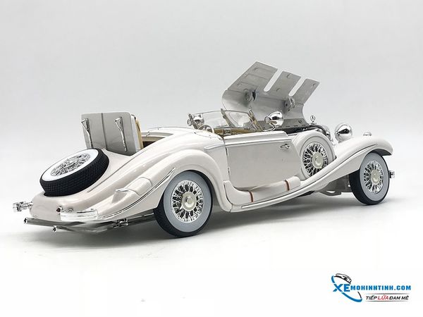 Mercedes-Benz 500K Typ Special Roadster (1936) 1:18 Maisto Trắng