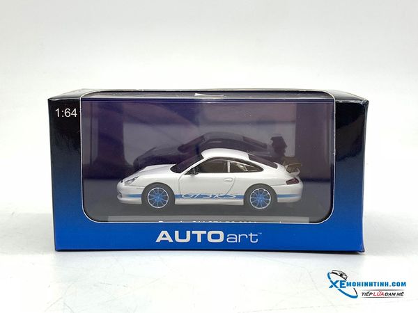 Xe Mô Hình Porsche Carrera 1:64 Autoart ( Trắng Xanh )