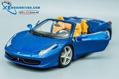 Xe Mô Hình Ferrari 458 Spider 1:24 Bburago (Xanh)