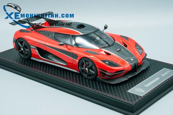 XE MÔ HÌNH KOENIGSEGG ONE:1 1:18 FRONTIART (ĐỎ CAM)