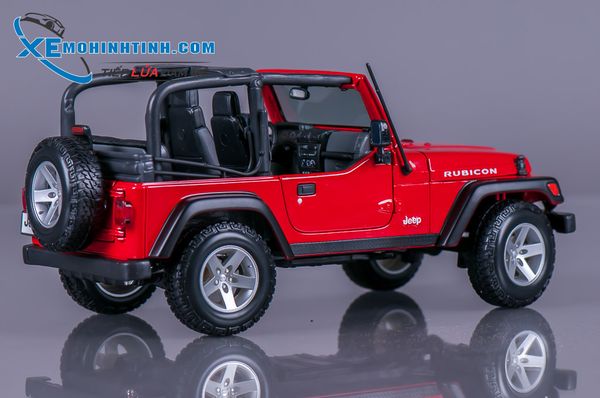 XE MÔ HÌNH JEEP WRANGLER RUBICON 1:18 MAISTO (ĐỎ)