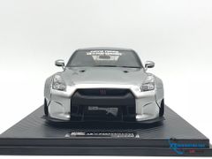 1:18 ONE MODEL NISSAN GTR R35 LB WORKS IN MATTE BLACK LIBERTY WALK ( BẠC CROM )