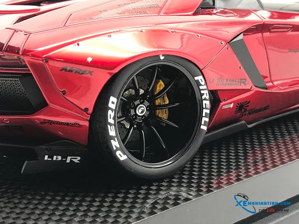 Xe mô hình lamborghini Aventador Roadster LB 1:18 ( Đỏ )