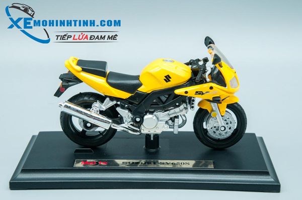 XE MÔ HÌNH SUZUKI SV650S 1:18 MAISTO (VÀNG)