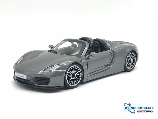 Xe Mô Hình Porsche 918 Spyder Roadster 1:24 Bburago ( Xám )