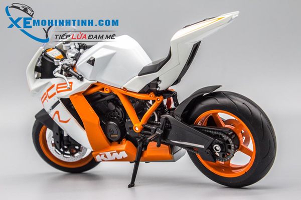 XE MÔ HÌNH KTM 1190 RC8 1:10 WELLY (TRẮNG CAM)