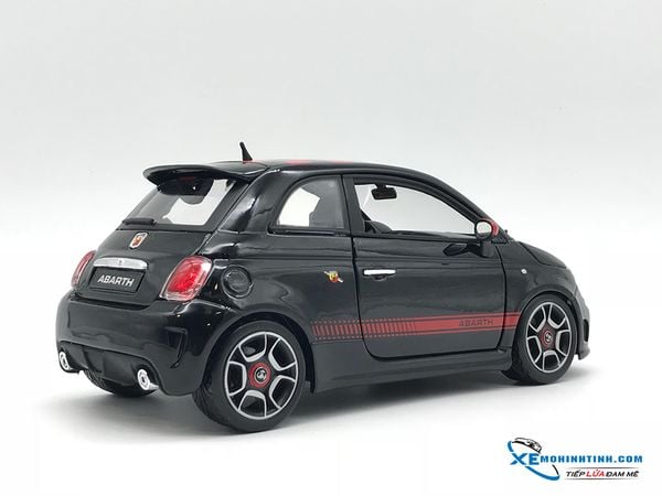 18-12078A MH BBURAGO NEW FIAT 500 ABARTH 1:18 (ĐEN)